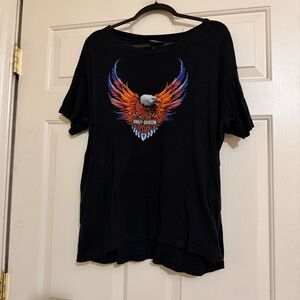 Harley Davidson Motorcycles Shirt Women’s Size XL Bravado Eagle Key West FL
